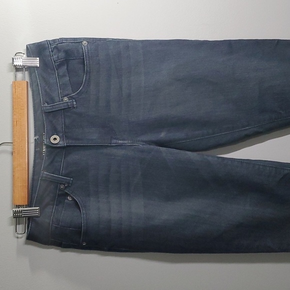 Kenneth Cole jeans womens size 27 US 4 dark blue distressed ankle slit … - Picture 3 of 16